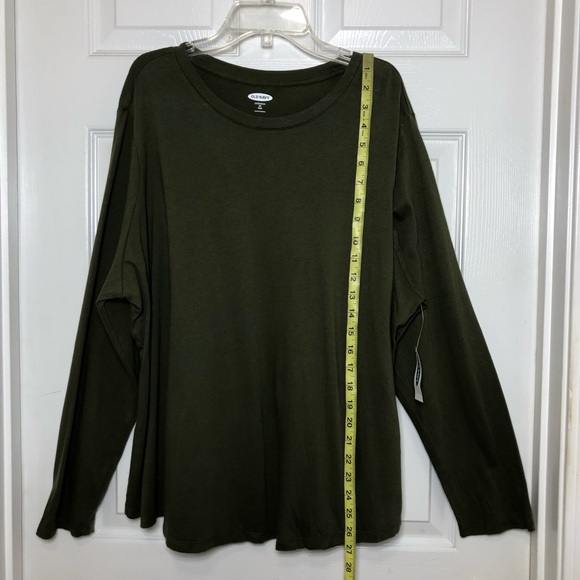 Old Navy Cotton Long Sleeve Green Pine Women’s Shirt Size 2X - Picture 10 of 15